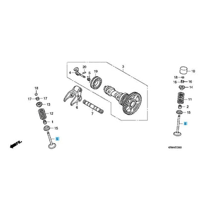 HONDA CRF250R 2016-2017 Genuine Intake & Exhaust Valve Set OEM