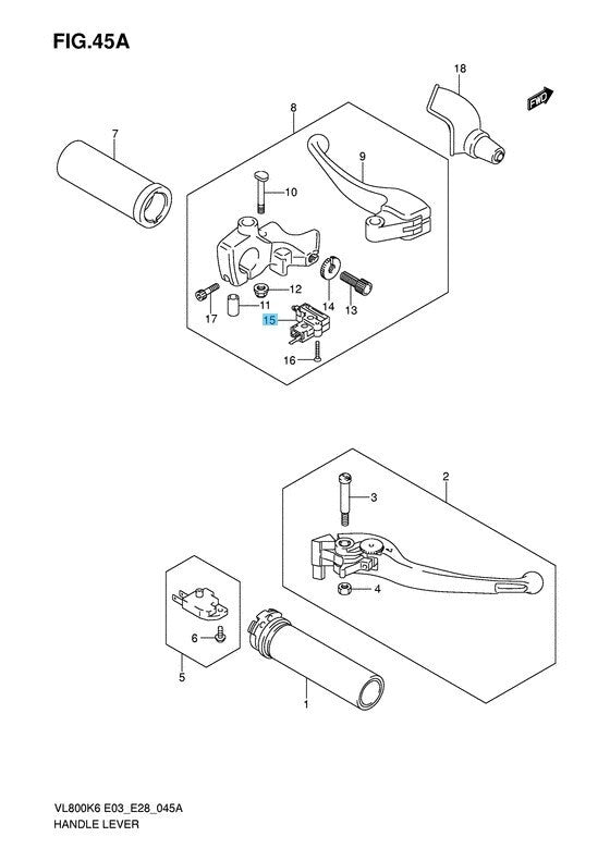 SUZUKI VL800 BOULEVARD C50 06-10 Genuine Clutch Switch 57560-05A00 OEM