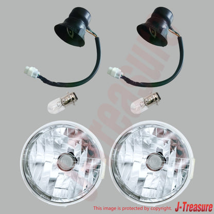 YAMAHA KODIAK 700 YFM70 '16-25 Genuine Headlight Lens & Socket & Bulb Set of 2