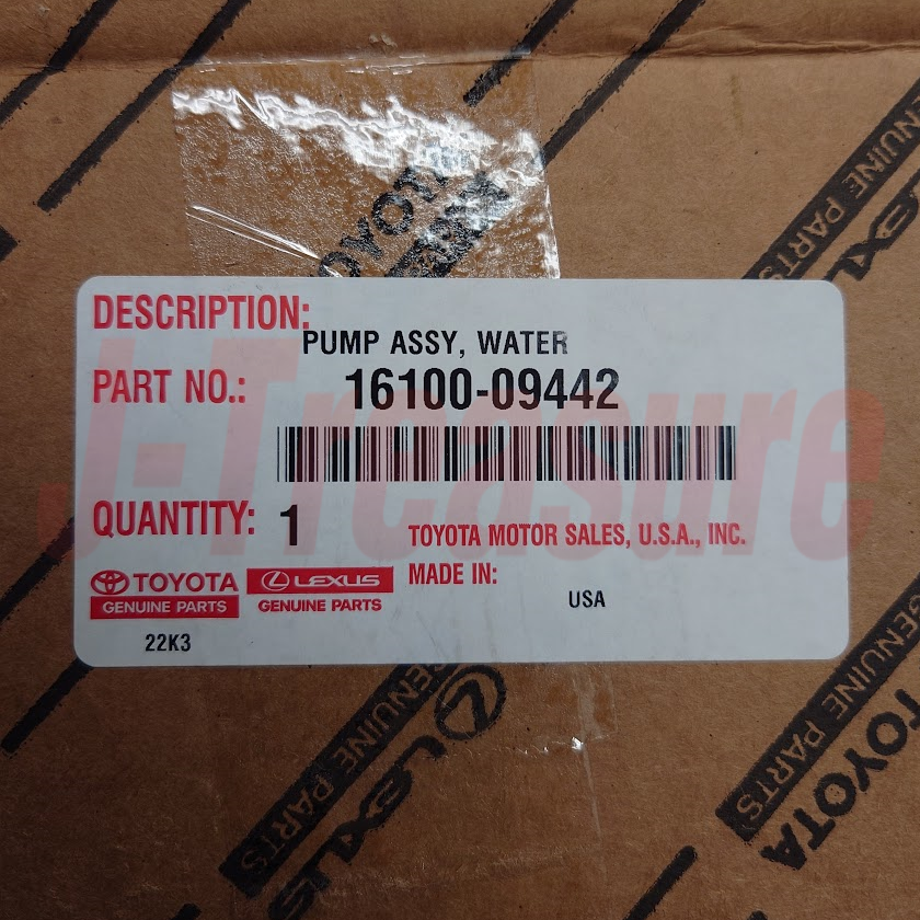 TOYOTA HIGHLANDER GSU50 08-17 Genuine Engine Water Pump Assy 16100-09442 OEM