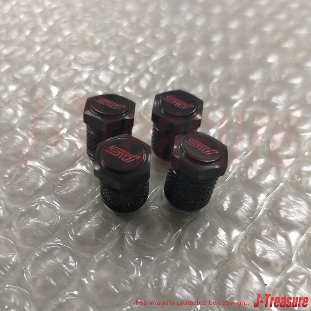 SUBARU BRZ ZD8 2021- Genuine STI Wheel Valve Cap Set Black ST28102Z2000 OEM