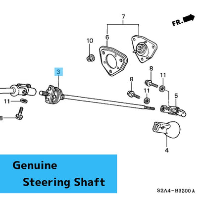 HONDA S2000 2000-2009 AP1 AP2 Genuine Steering Shaft 53319-S2A-A02 OEM LHD
