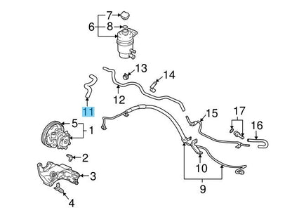 MITSUBISHI LANCER CY4A 08-17 Genuine P/S OIL PUMP SUCTION HOSE 4455A320 OEM