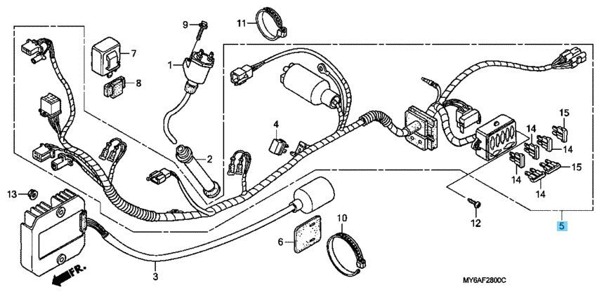 HONDA XR650L 1993-2009 2012-2024 Genuine Wire harness 32100-MY6-670 OEM