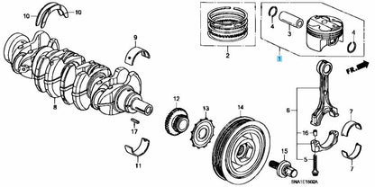HONDA CIVIC TYPE-R FD2 07-10 Genuine K20A Engine Piston 13010-RRC-000 OEM