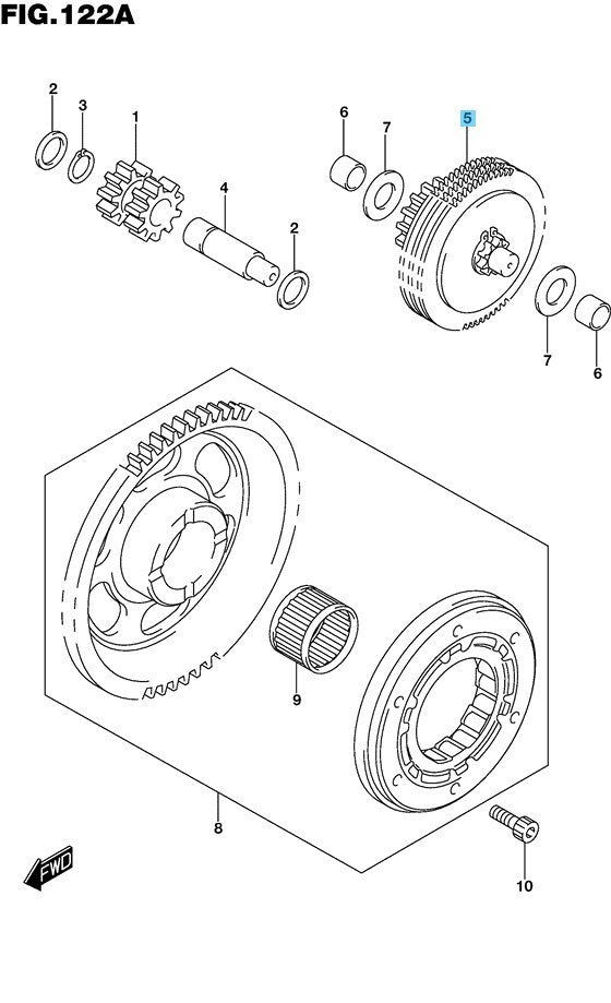 SUZUKI DR-Z400SM 05-08 13-19 21-24 Genuine Starter Idle Gear Limiter 12600-29F00