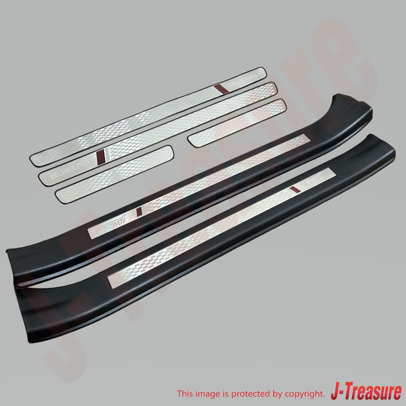 SUBARU WRX STI VA Genuine Side Sill Plate Front x4 & Rear x2 set E1017VA600 OEM