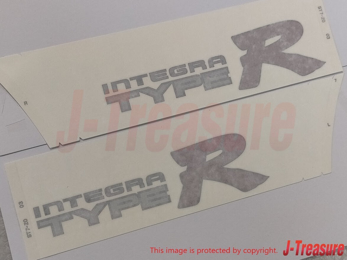 HONDA INTEGRA TYPE-R DC2 1997-2001 Genuine Side Decal Silver Right Left Set OEM