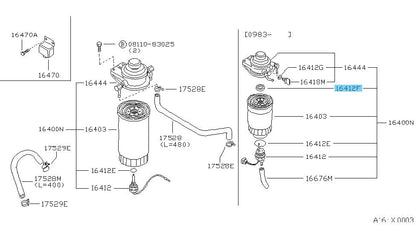 NISSAN SENTRA B14 1983-1984 1986 Genuine O Ring Seal 16407-W4900 OEM
