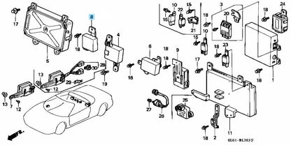 HONDA  ACURA NSX NA1 Genuine Main Relay MITSUBA RZ-0101 39400-SL0-003 OEM