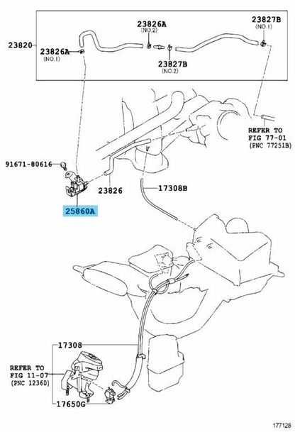 TOYOTA CAMRY GSV40 GSV50 07-17 Genuine Vacuum Switching Valve 25860-31070 OEM