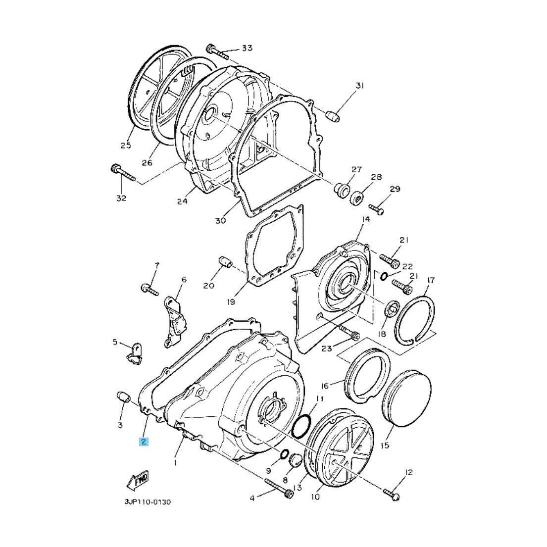 YAMAHA V-MAX 1200 85-86 88-07 Genuine Crankcase Cover 1 Gasket 3JP-15451-01-00