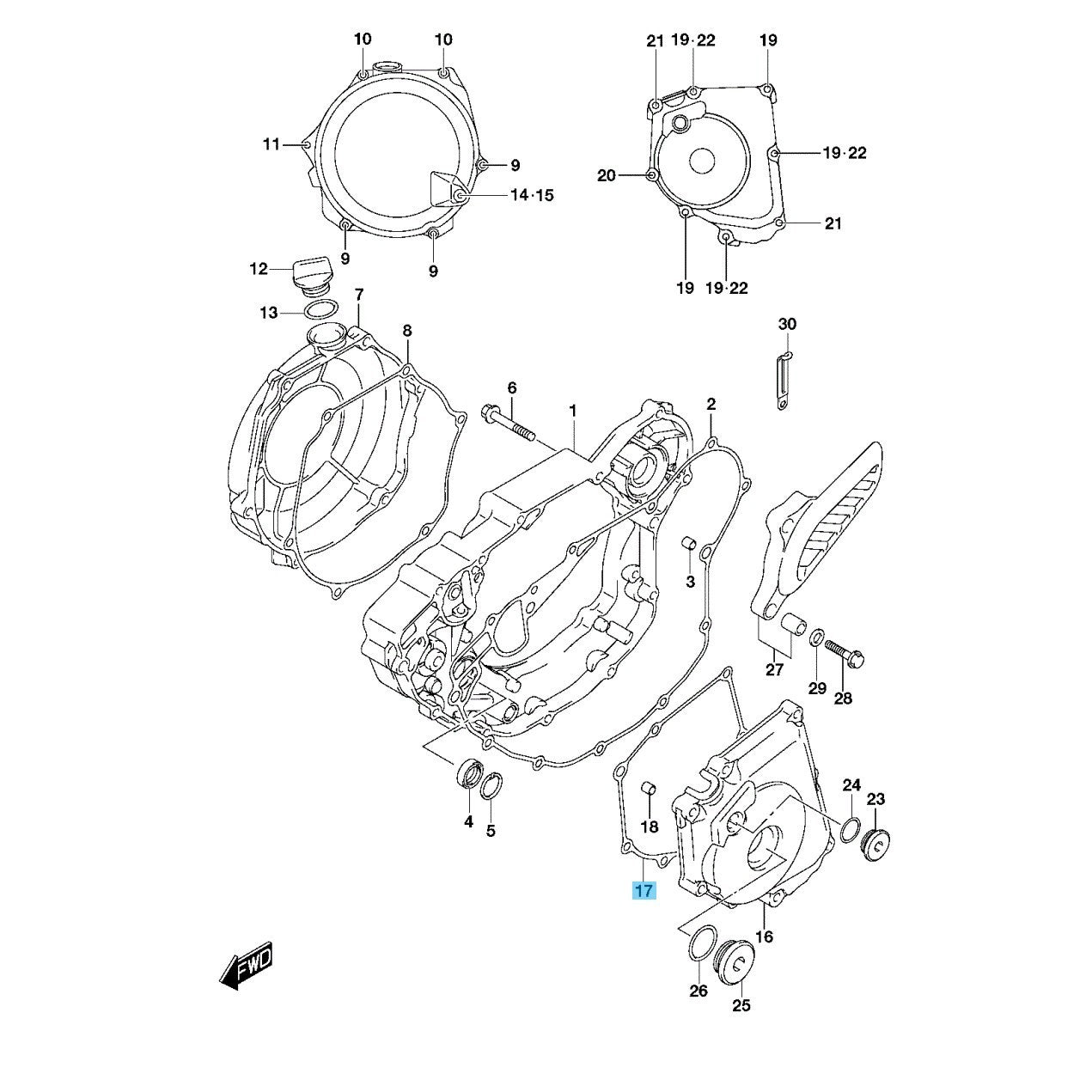 SUZUKI RM-Z450 2008-2024 Genuine Magneto Cover Gasket 11483-28H00 OEM