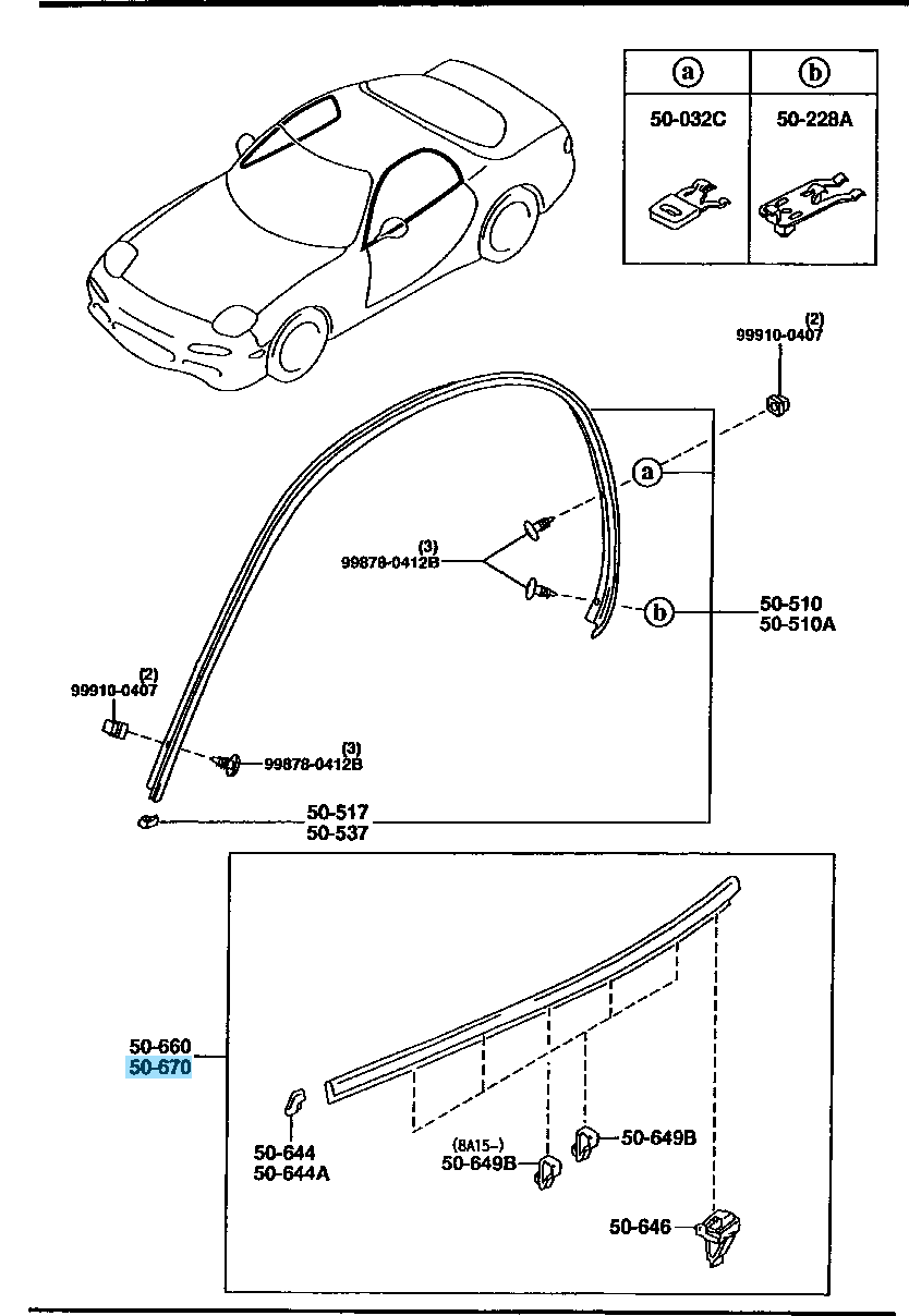 MAZDA RX-7 FD3S Genuine Front Door Belt Line Molding Left Side FD01-50-650E OEM