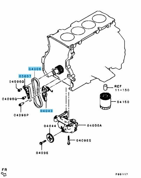 MITSUBISHI LANCER CZ4A 08-17 Genuine Oil Pump Drive Chain & Balancer Guide Set