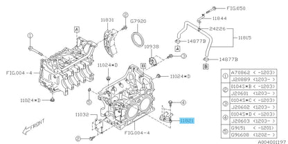 SUBARU XV Crosstrek GP GT 13-15 , 16-21 Genuine PCV Hose Connector 11821AA660