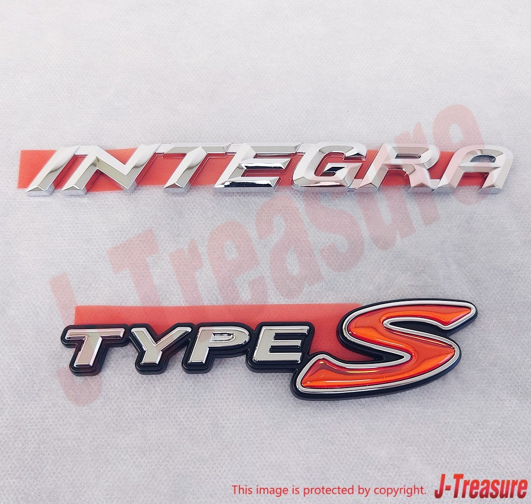 HONDA INTEGRA DC5 2001-2007 Genuine Rear Emblem "INTEGRA" & "TYPE S" Set OEM JDM