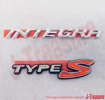 HONDA INTEGRA DC5 2001-2007 Genuine Rear Emblem "INTEGRA" & "TYPE S" Set OEM JDM