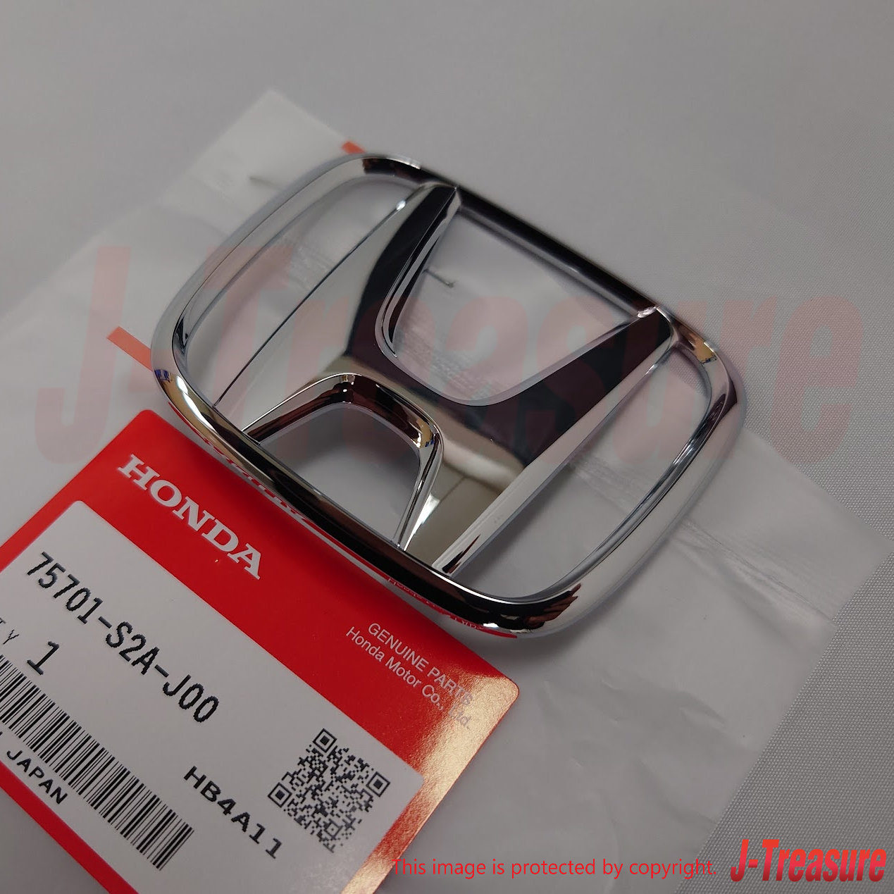 HONDA S2000 AP2 2004-2009 Genuine F/R Center "H" Emblem & Push 4mm Nut Set OEM