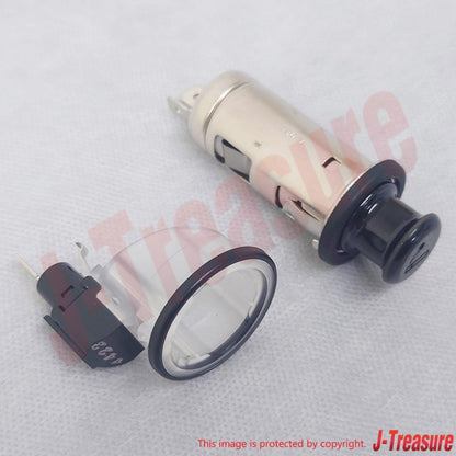 NISSAN SKYLINE GT-R BNR34 Genuine Cigarette Lighter Complete & Ring Set OEM
