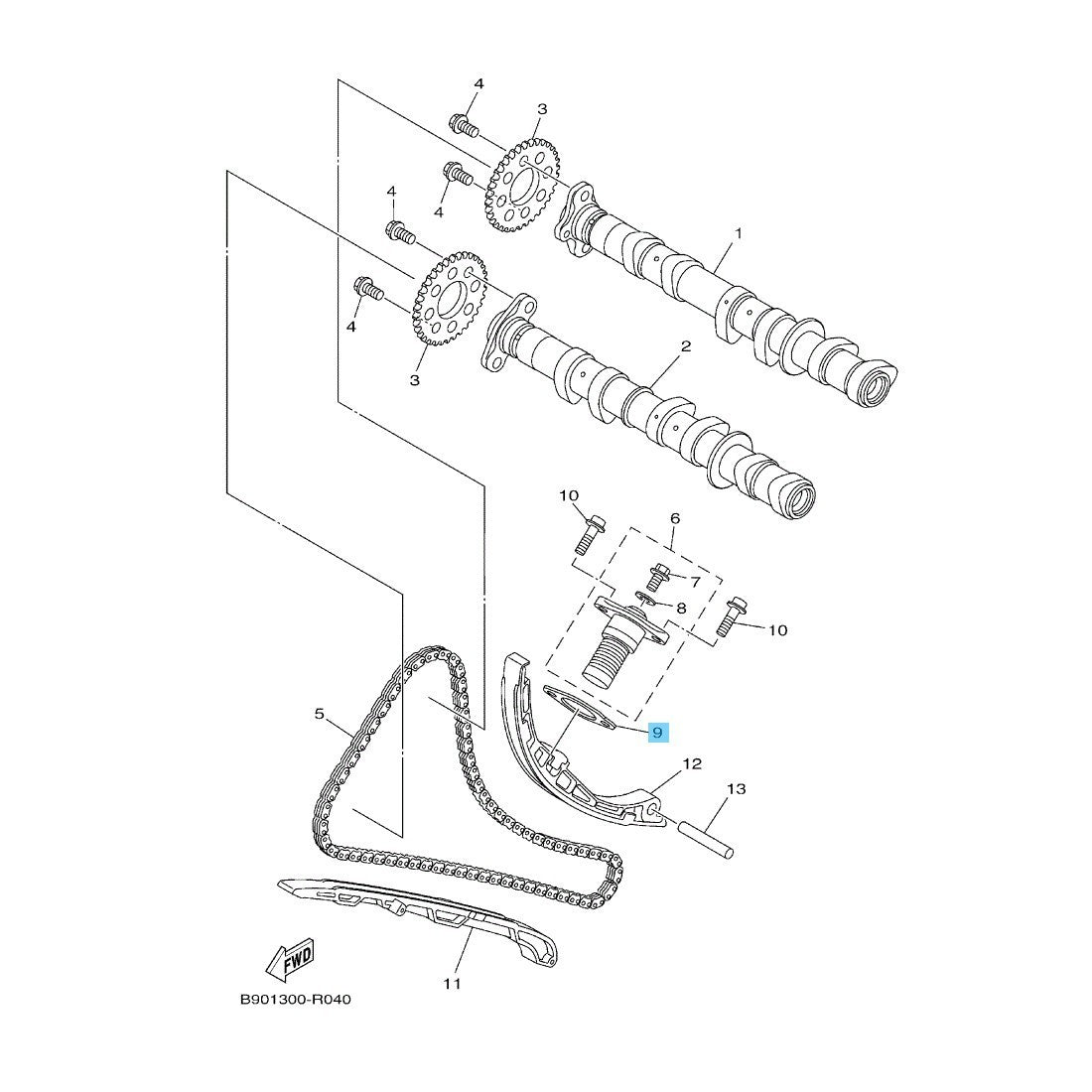 YAMAHA MT-09 '18-20 Genuine Tensioner Case Gasket 1WS-12213-00-00 OEM