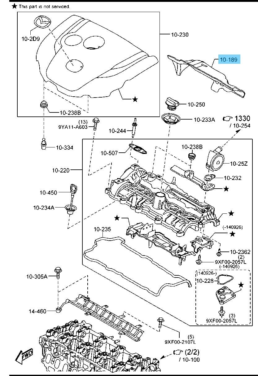 MAZDA CX-5 KE KF Skyactiv-D Genuine 2.2L Diesel Insulator SH01-10-912C OEM