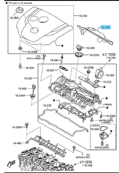 MAZDA CX-5 KE KF Skyactiv-D Genuine 2.2L Diesel Insulator SH01-10-912C OEM
