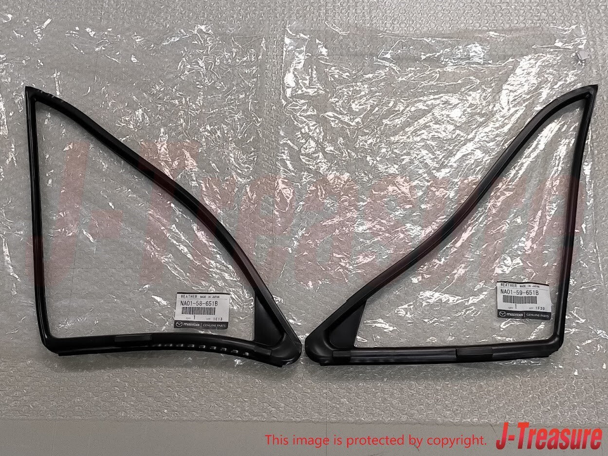 MAZDA MIATA MX-5 NA NB 1990-2005 Genuine Front Door Glass Weatherstrip  Set OEM