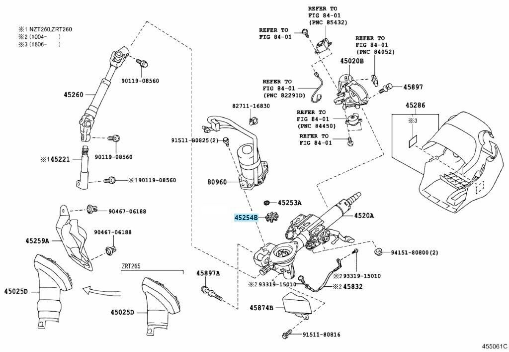 TOYOTA LEXUS Genuine Damper Electric Power Steering Motor Shaft 45254-28040 OEM