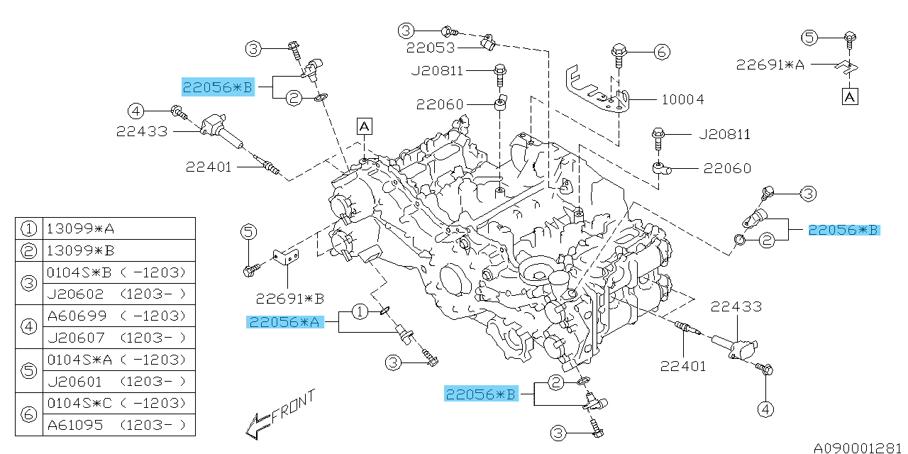 SUBARU BRZ ZC6 2014-2020 Genuine Camshaft Position Sensor Assy 22056AA210 OEM