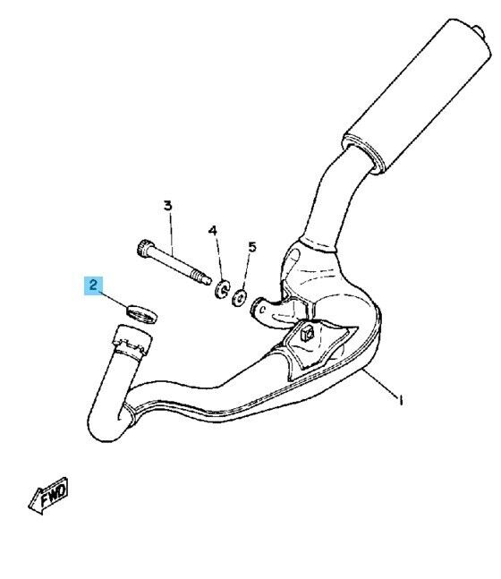 YAMAHA YSR50 1987-1992 Genuine Exhaust Pipe Gasket 3MT-14613-00-00 OEM