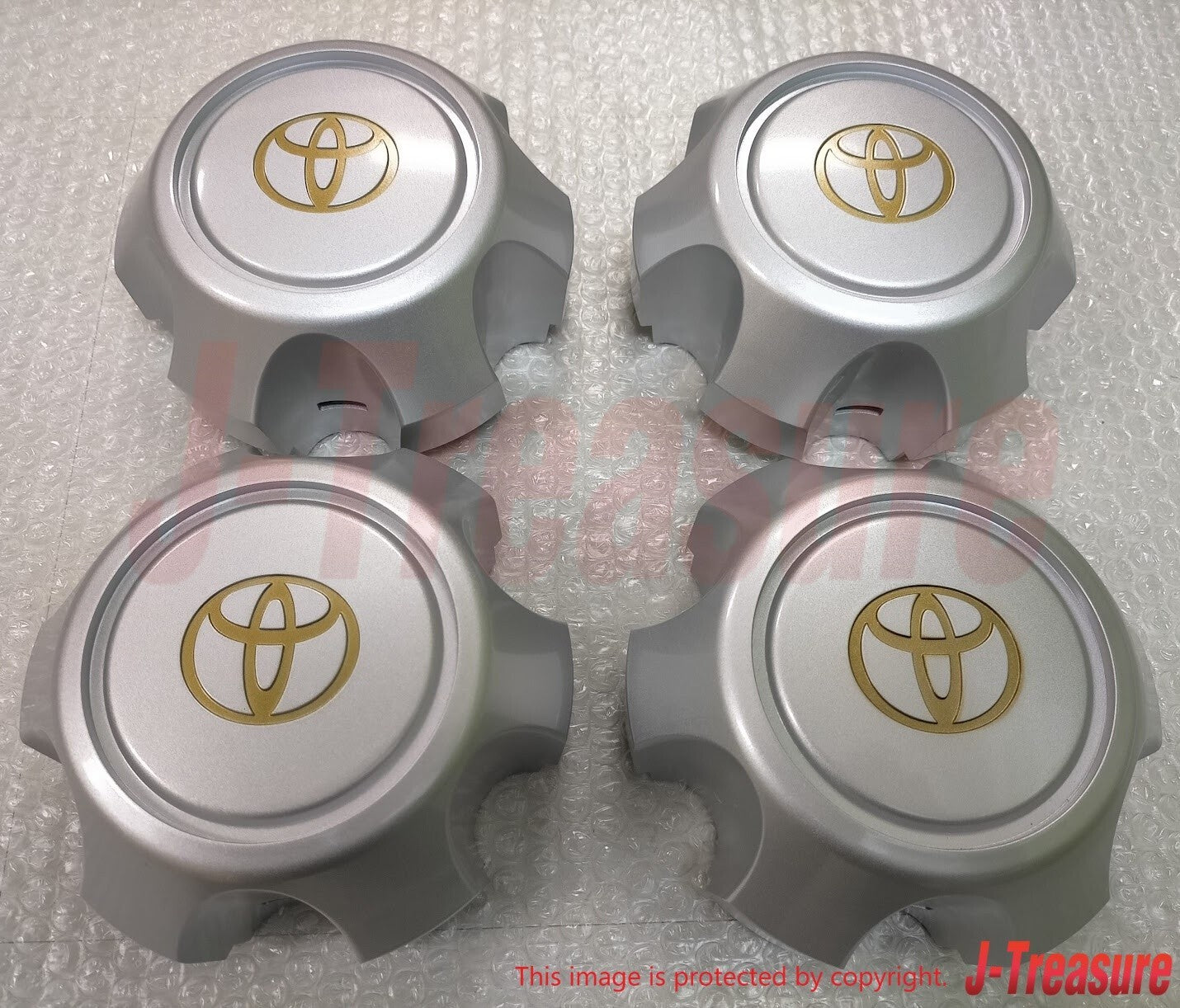 TOYOTA LAND CRUISER 80 Series Genuine Wheel Center Hub Cap Ornament 4pcs Set OEM