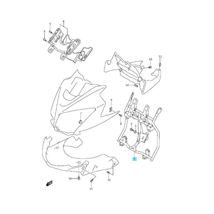 SUZUKI V-STROM DL650 '04-11 DL1000 '04-12 Genuine Cowling Brace 94510-27G01 OEM
