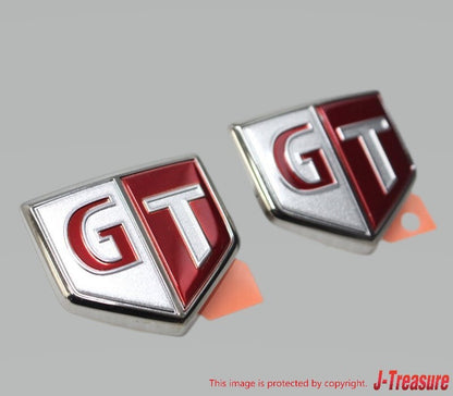 NISSAN SKYLINE GT-R BNR34 R34 Genuine Side Fender "GT" Emblem Badge R&L Set OEM