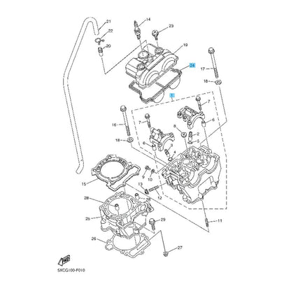 YAMAHA YZ250F 2007-2009 Genuine Engine Cylinder Head & Head Cover Gasket Set OEM