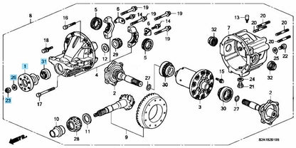 HONDA S2000 AP2 Genuine Differential Flange & Oil seal & Nut & Washer Set OEM