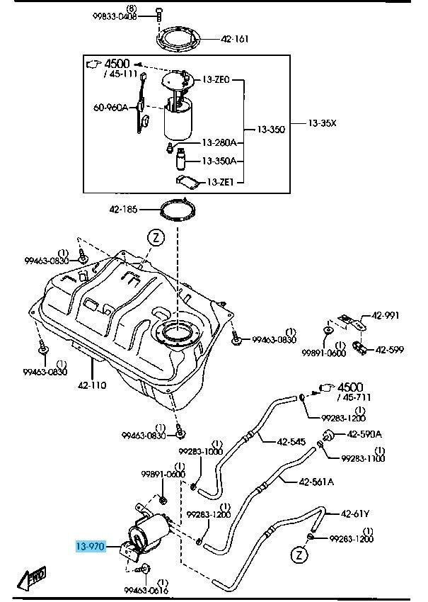 MAZDA MX-5 MIATA NC Genuine Canister LFG7-13-970 OEM