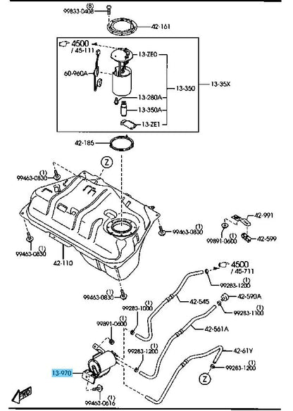 MAZDA MX-5 MIATA NC Genuine Canister LFG7-13-970 OEM