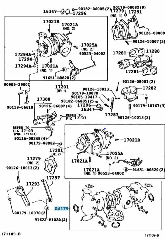 TOYOTA SUPRA JZA80 ARISTO JZS147 161 Genuine 2JZ-GTE Turbocharger Gasket Kit OEM