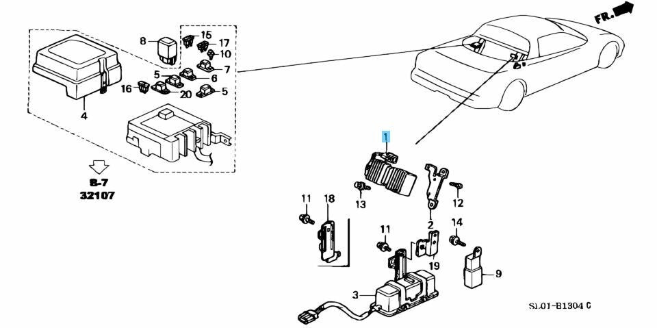 HONDA ACURA NSX NA1 1991-1996 Genuine Fuel Pump Resistor Assy 16717-PR7-A01 OEM