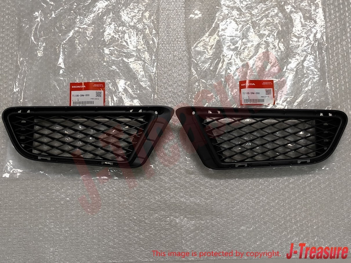 HONDA CIVIC TYPE-R FD2 Genuine Front Bumper Lower Mesh Grille Foglight Cover Set