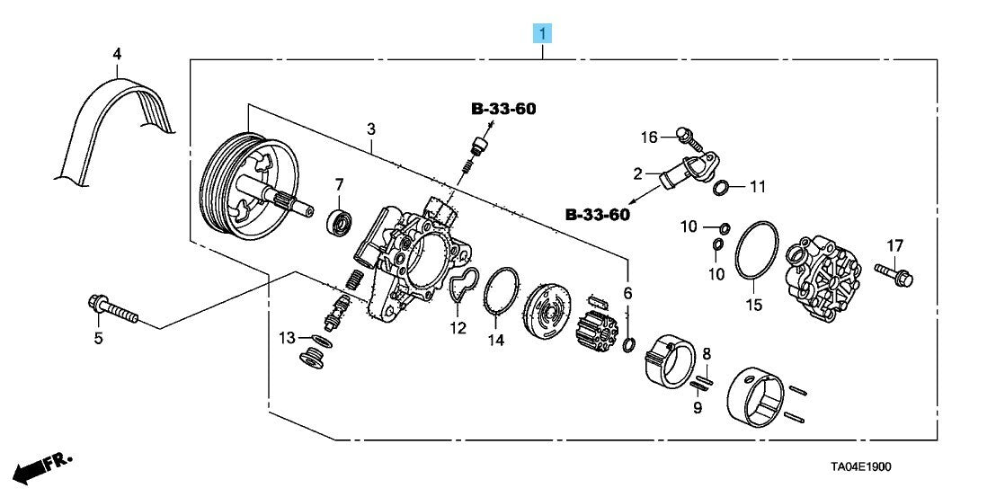 HONDA ACCORD 2008-2012 Genuine Power Steering Pump Assy 56100-R40-P05 OEM