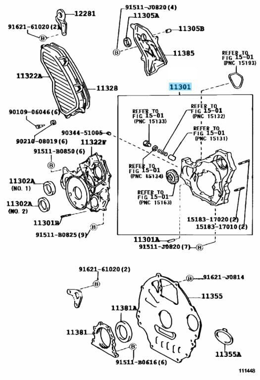 TOYOTA LAND CRUISER 70 80 100 Genuine  Timing Gear Case Oil Pump 11301-17030 OEM