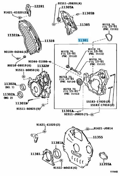 TOYOTA LAND CRUISER 70 80 100 Genuine  Timing Gear Case Oil Pump 11301-17030 OEM