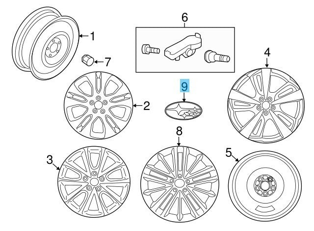 SUBARU IMPREZA GJ3 GP3 2015-2023 Genuine Wheel Center Cap 28821VA011 x4 set OEM