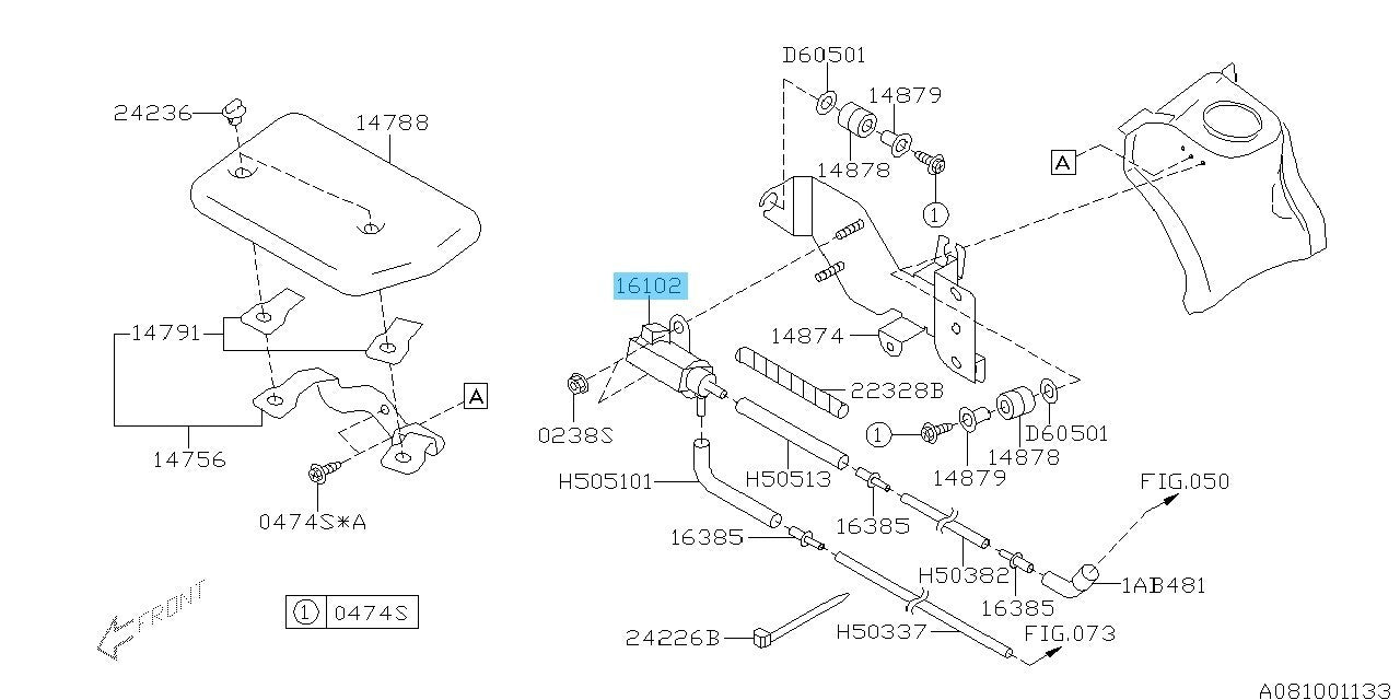 SUBARU IMPREZA WRX GC8 2002-2003 Genuine Duty Solenoid Valve Assy 16102AA160 OEM