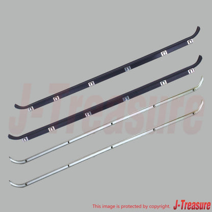TOYOTA LAND CRUISER FJ40 81-83 Genuine Fr/Door Glass W/Strip Inner & Outer Set
