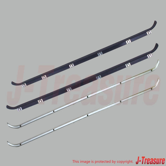 TOYOTA LAND CRUISER FJ40 81-83 Genuine Fr/Door Glass W/Strip Inner & Outer Set