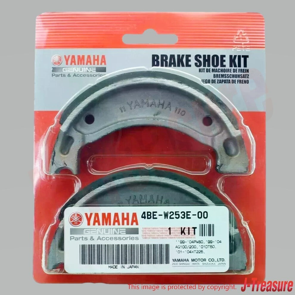 YAMAHA TT-R110E 08-09 11-23 Genuine Rear Wheel Brake Shoe Kit 4BE-W253E-00-00