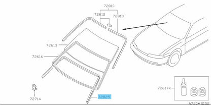 NISSAN 240SX S14 95-98 Genuine Front Windshield Molding Fastener 72725-70F00 OEM